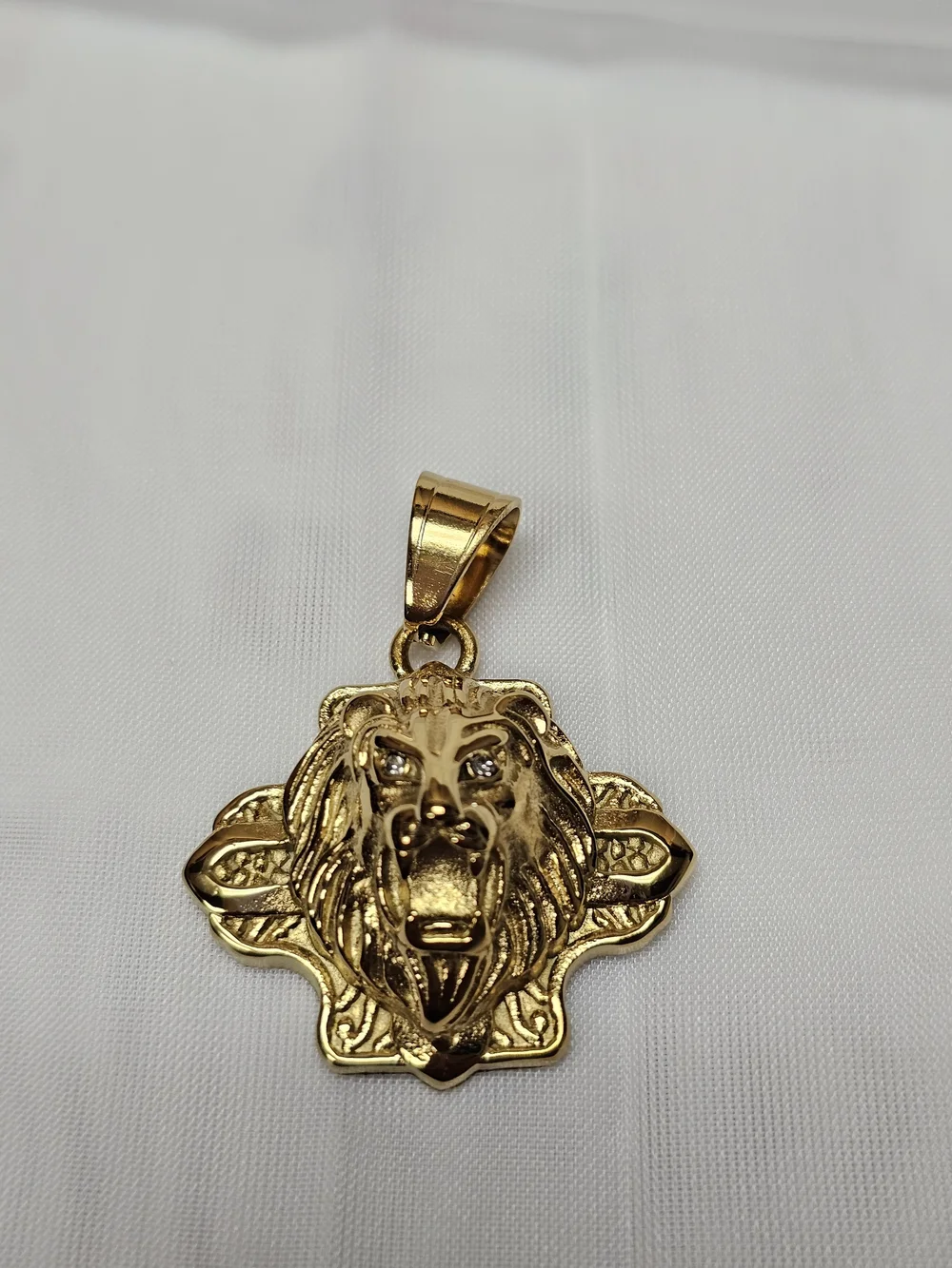 Gold Lion Head Pendant Necklace - Women Jewelry